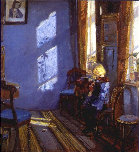 Anna Ancher Sunlight in the blue room